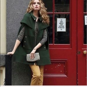 Anthropologie Oversized Cape coat with pockets